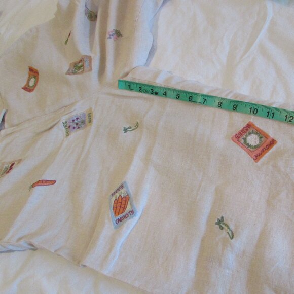 *3/$10*  Alexandra Bartlett Linen Garden Seeds Shorts 17" Inseam - Picture 13 of 15